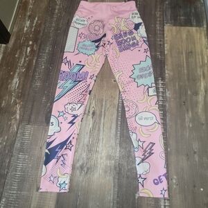 Ladies boom bang pink leggings